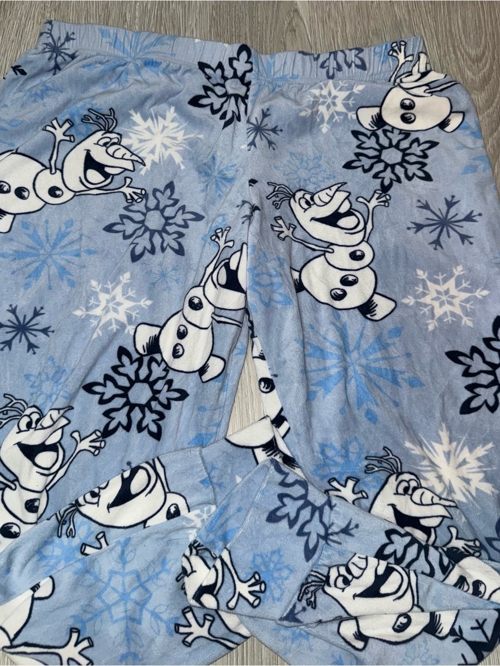 Women’s Olaf Blue Fleece Pajama Pants - Frozen Snowman Print